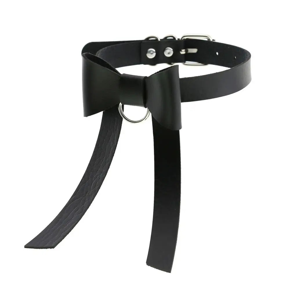 Gothic Coquette Ribbon Bow Choker Necklace (available in 12 colors)