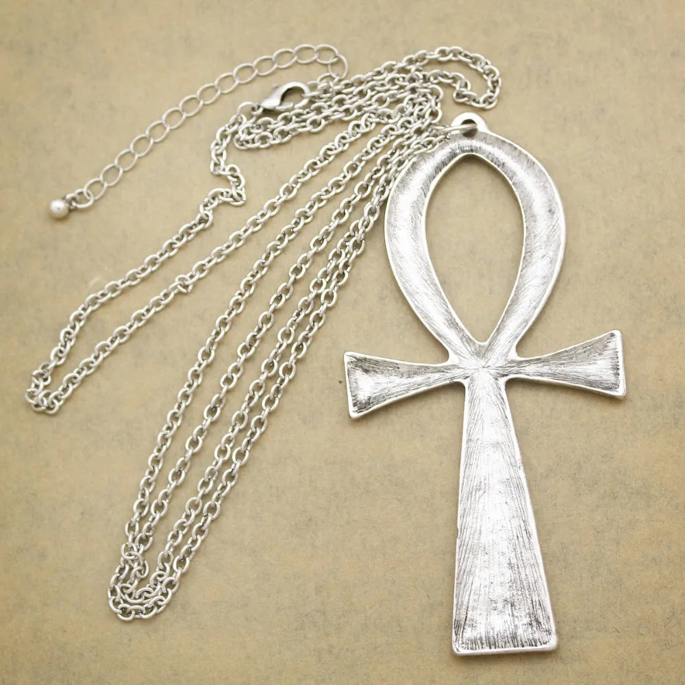 Gothic Egyptian Large Ankh Cross Pendant