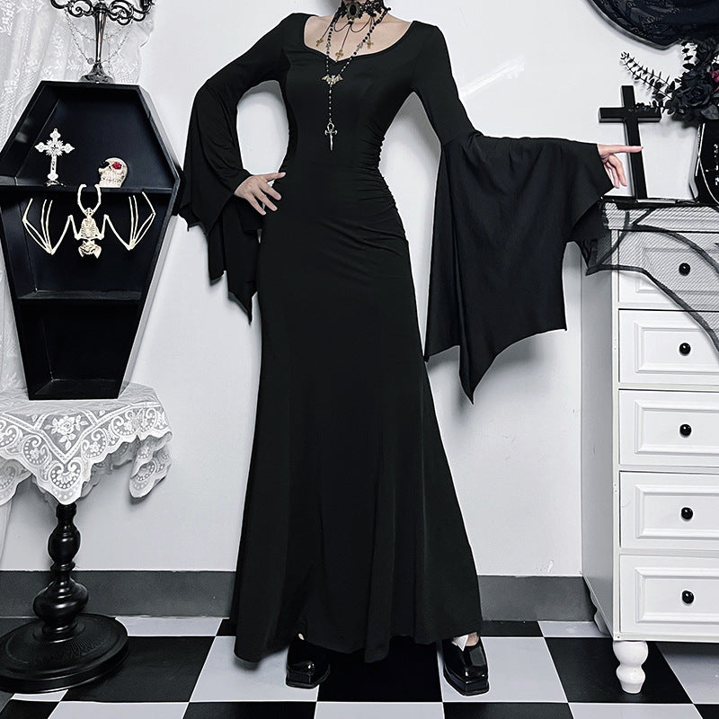 Gothic Bat Wing Sleeves Dress