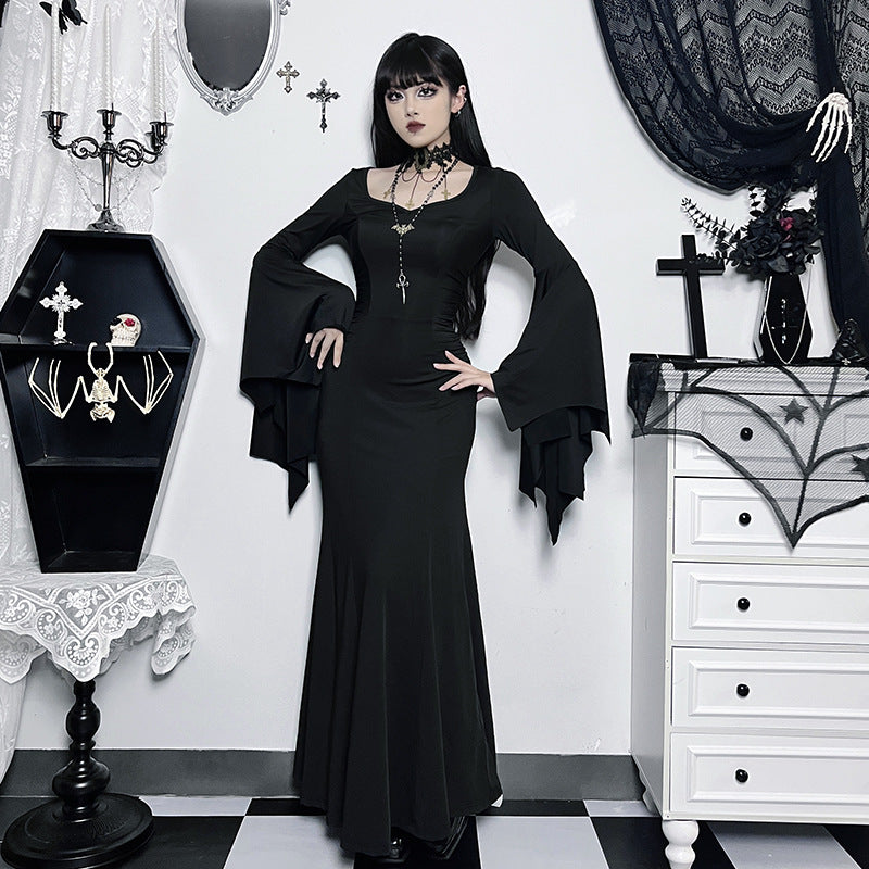 Gothic Bat Wing Sleeves Dress