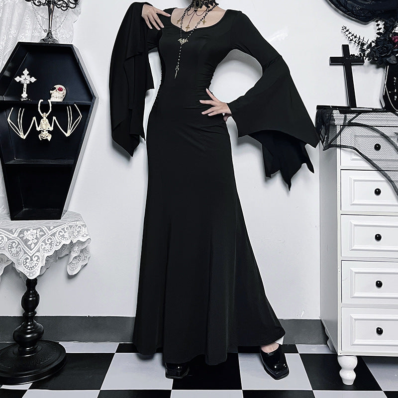 Gothic Bat Wing Sleeves Dress