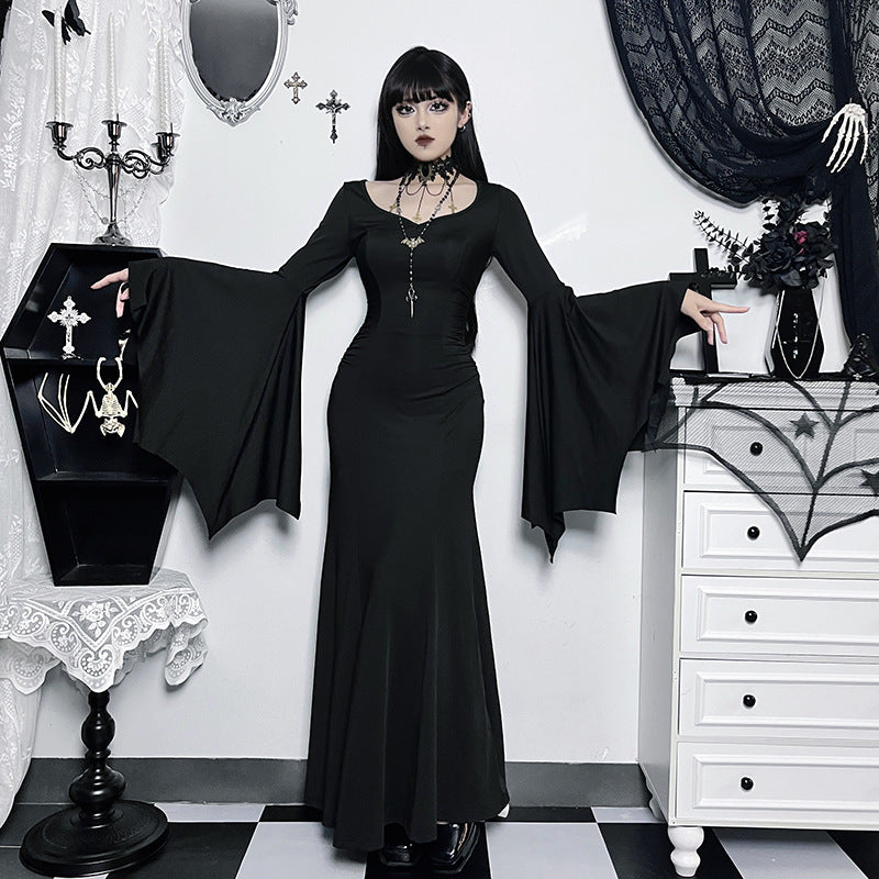 Gothic Bat Wing Sleeves Dress