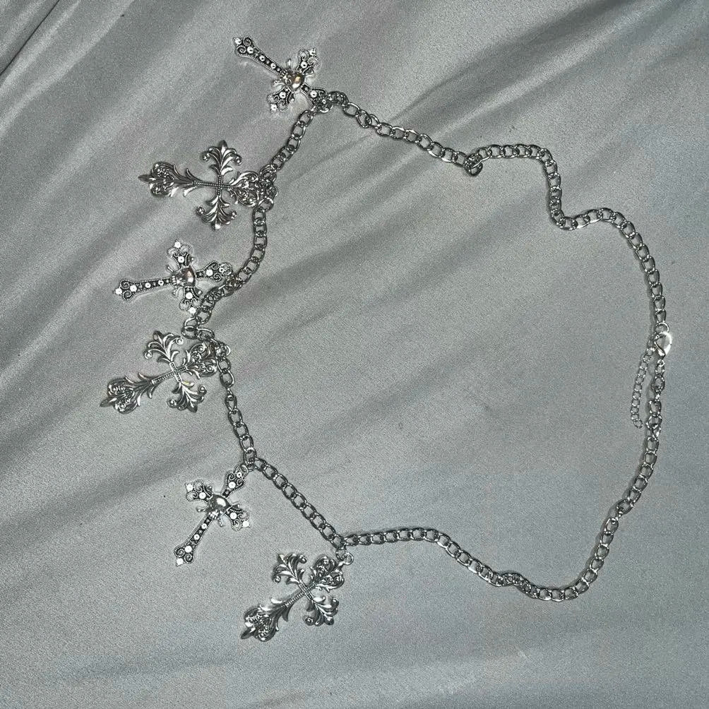 Gothic Cross Chain Waist Belt