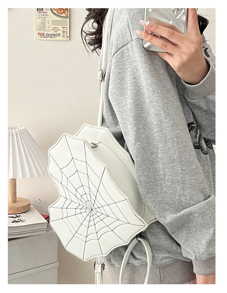 Gothic Heart Spider Web Multiway Backpack Shoulder Bag