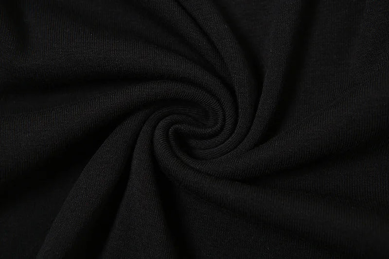 Gothic Alt Goth Y2K Hollow Out Side Turtleneck Long Sleeve Top