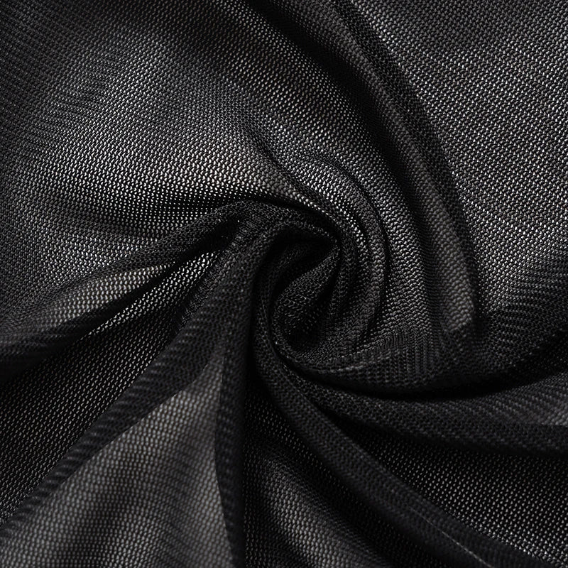 Gothic Y2K Vintage Cat Print Mesh See Through Shirt Top