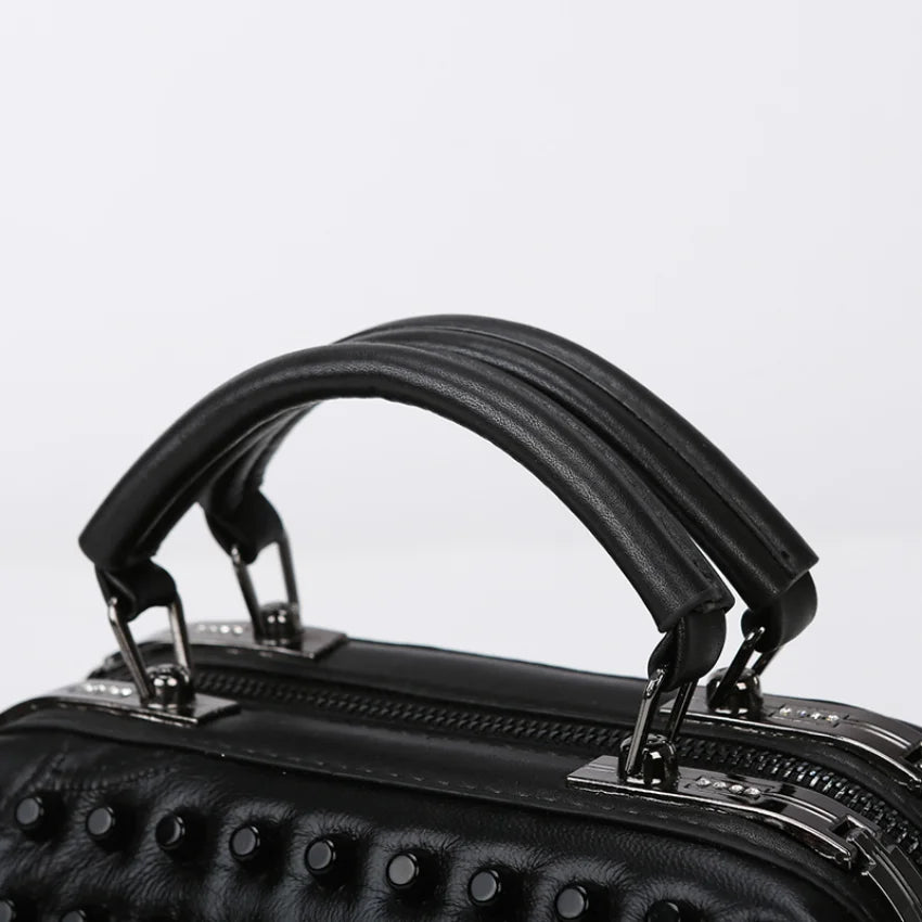 Gothic Alt Goth Rivets Crossbody Handbag Shoulder Bag