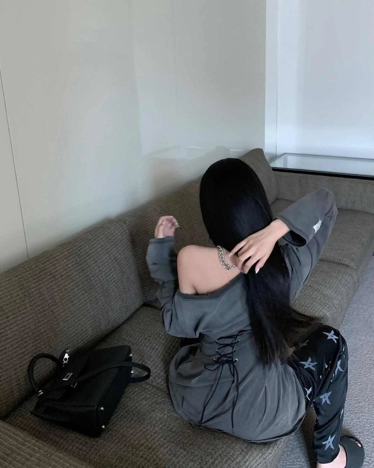 Gothic Y2K Off Shoulder Long Sleeves Corset Dress Style Long Sleeve Mini Dress