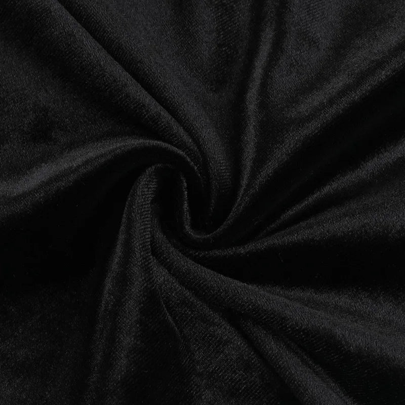 Gothic Alt Goth Cold Shoulder Bell Lace Sleeves Halter Mini Dress