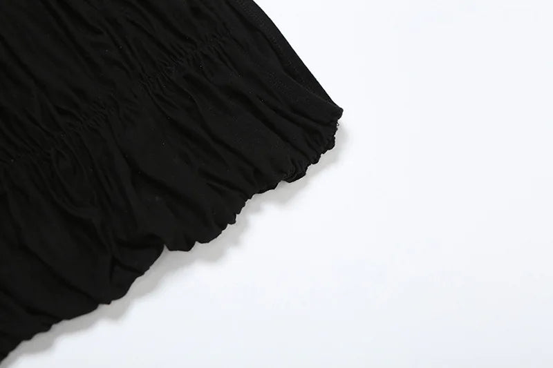 Gothic Alt Goth High Waist Mesh Patchwrok High Slit Long Skirt