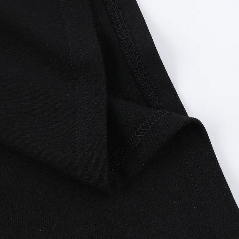 Gothic Alt Goth Cross Sheer Hollow Out Short Sleeve Shirt Top