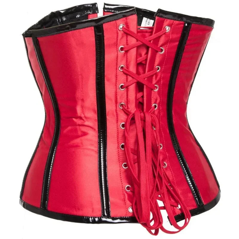Gothic Dark Romantic Goth Steampunk Multiple Buckles Zipper Underbust Corset Top