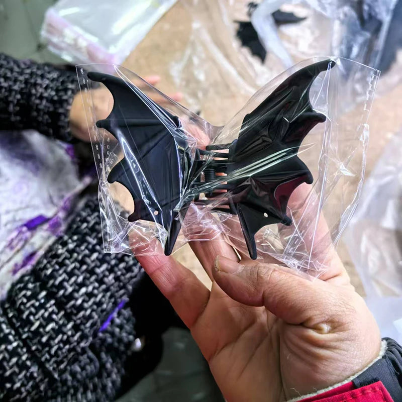 Gothic Alt Goth Bat Wings Hair Clip