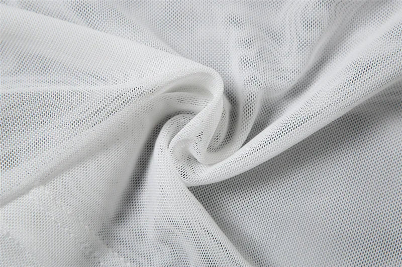 Gothic Y2K Alt Mesh Faux Fur Top