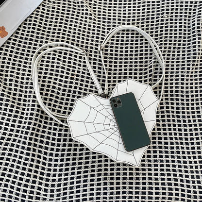 Gothic Heart Spider Web Multiway Backpack Shoulder Bag