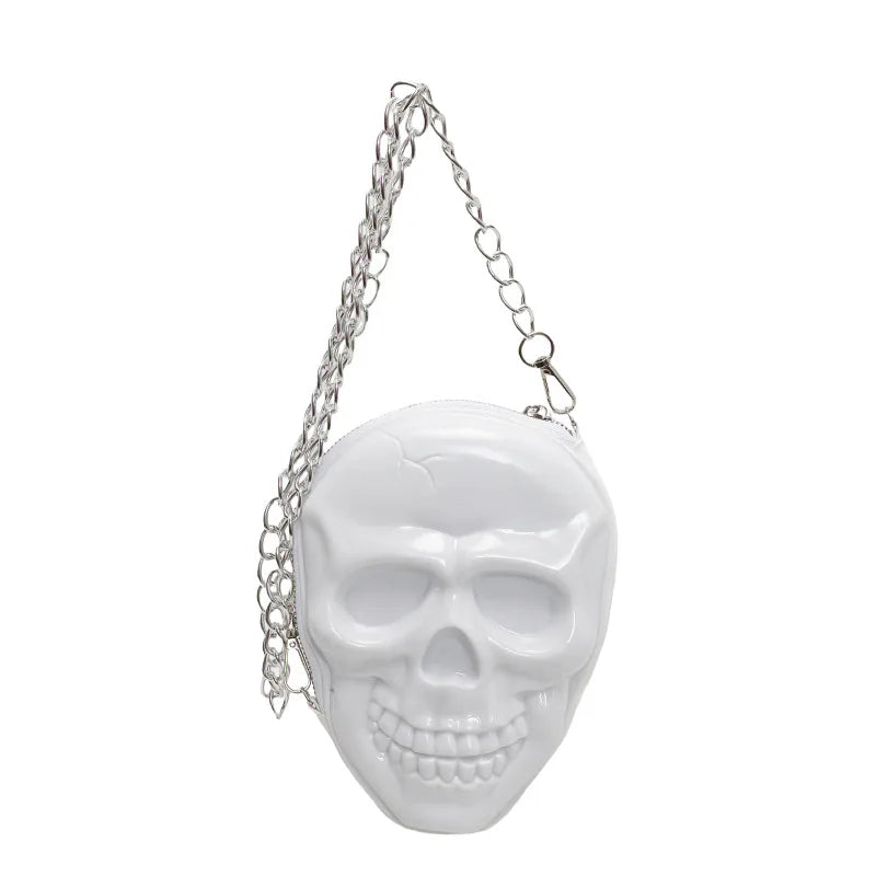 Gothic Alt Goth Skull Chain Crossbody Bag (available in 3 colors)