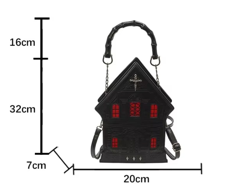 Gothic House Crossbody Bag Handbag (available in 2 colors)