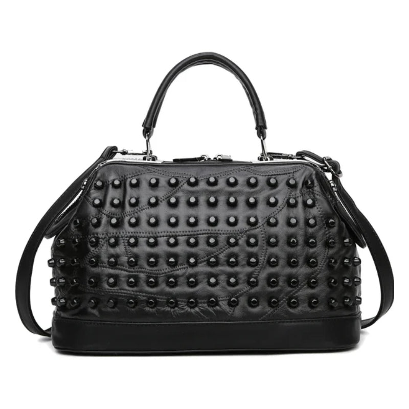 Gothic Alt Goth Rivets Crossbody Handbag Shoulder Bag
