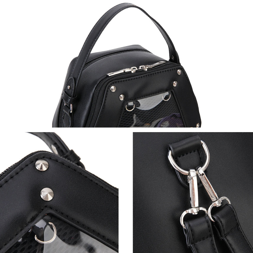 Gothic 90's Goth Coffin Backpack Handbag Crossbody Bag