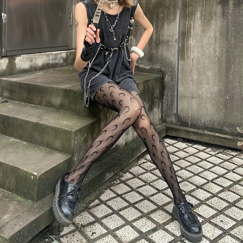 Gothic Design Fishnet Stockings (available in 6 designs)