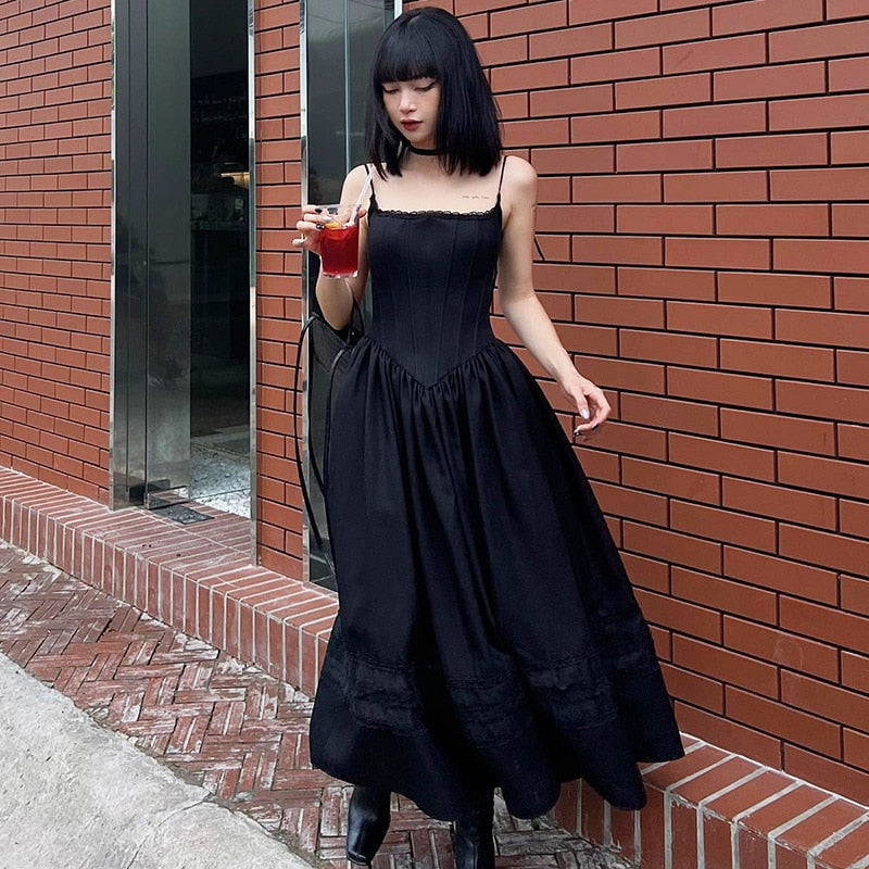 Gothic Vintage Antebellum Waistline Spaghetti Strap Dress ROCK 'N DOLL Gothic Vintage Antebellum Waistline Spaghetti Strap Dress ROCK 'N DOLL