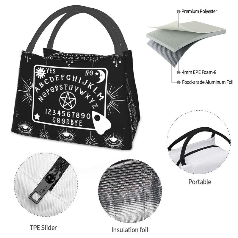 Gothic Ouija Spirit Board Insulated Lunch Bag