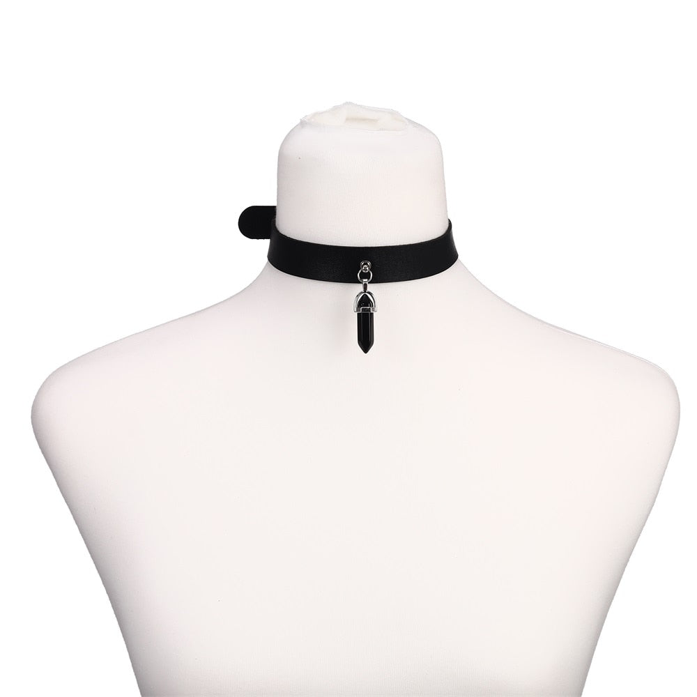 Gothic Y2K Crystal Choker Necklace