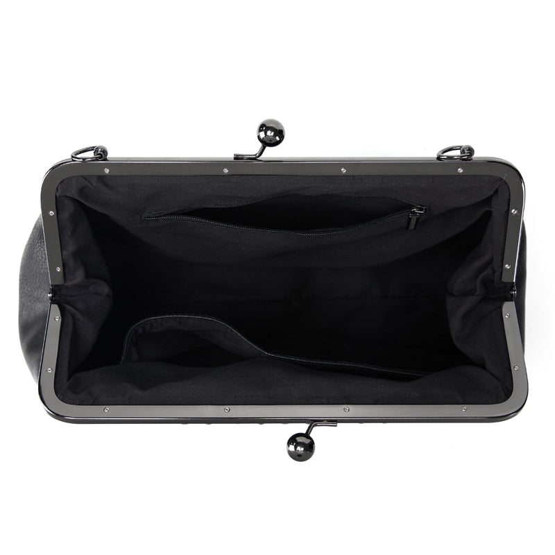 Gothic Skull Rivet PU Leather Two Way Handbag Shoulder Bag