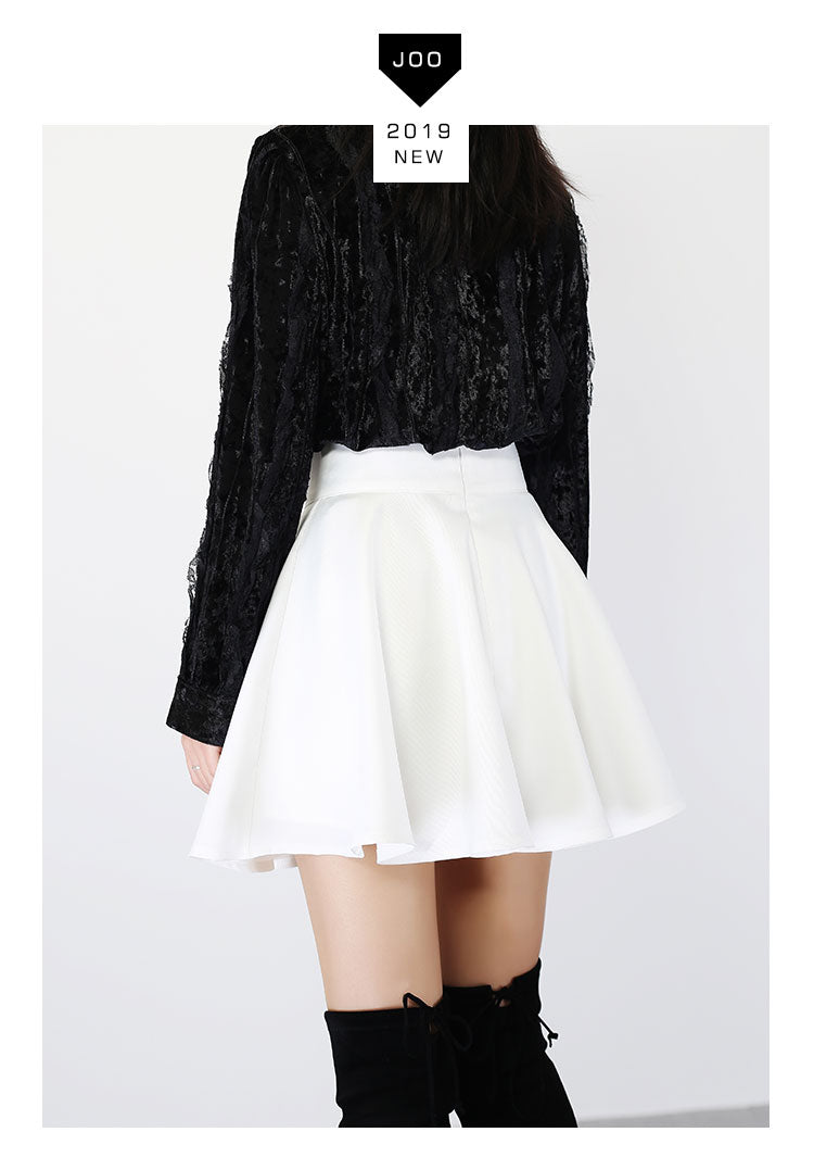 Gothic Harajuku Lace Up Waist Mini Skirt