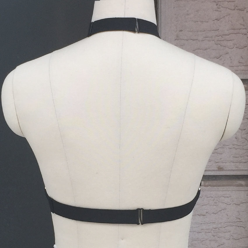 Gothic Choker Bra Cage Harness