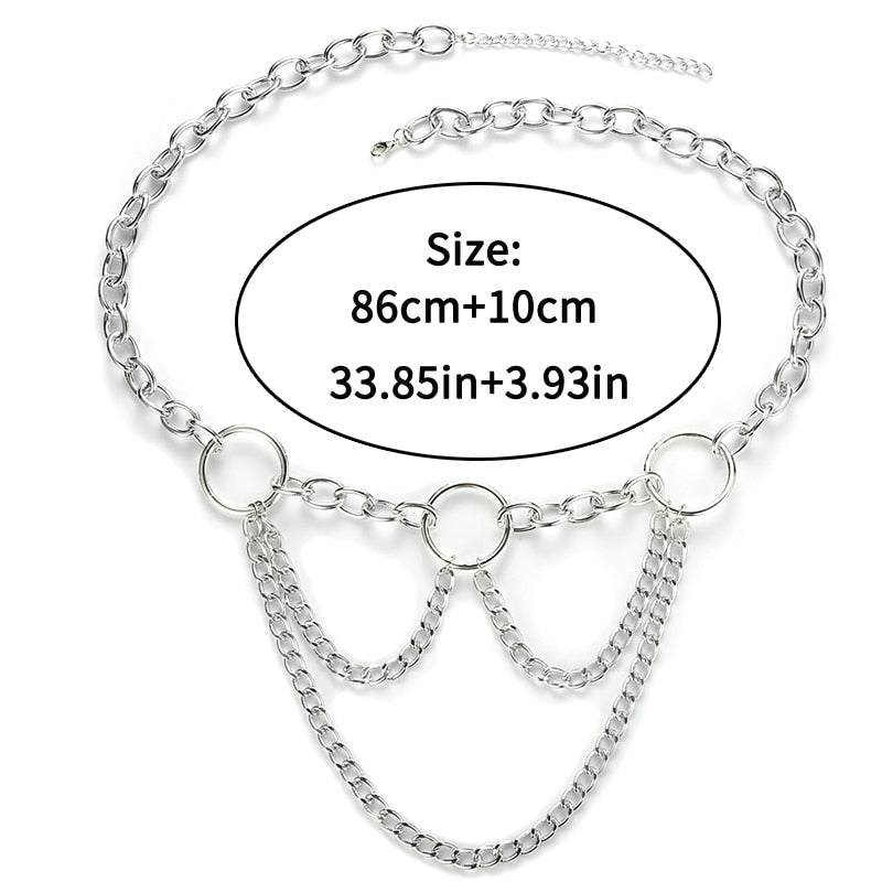 Gothic Chain O-Ring Waist Belt