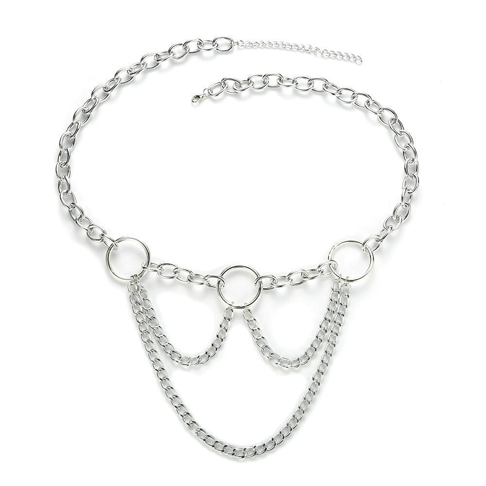 Gothic Chain O-Ring Waist Belt