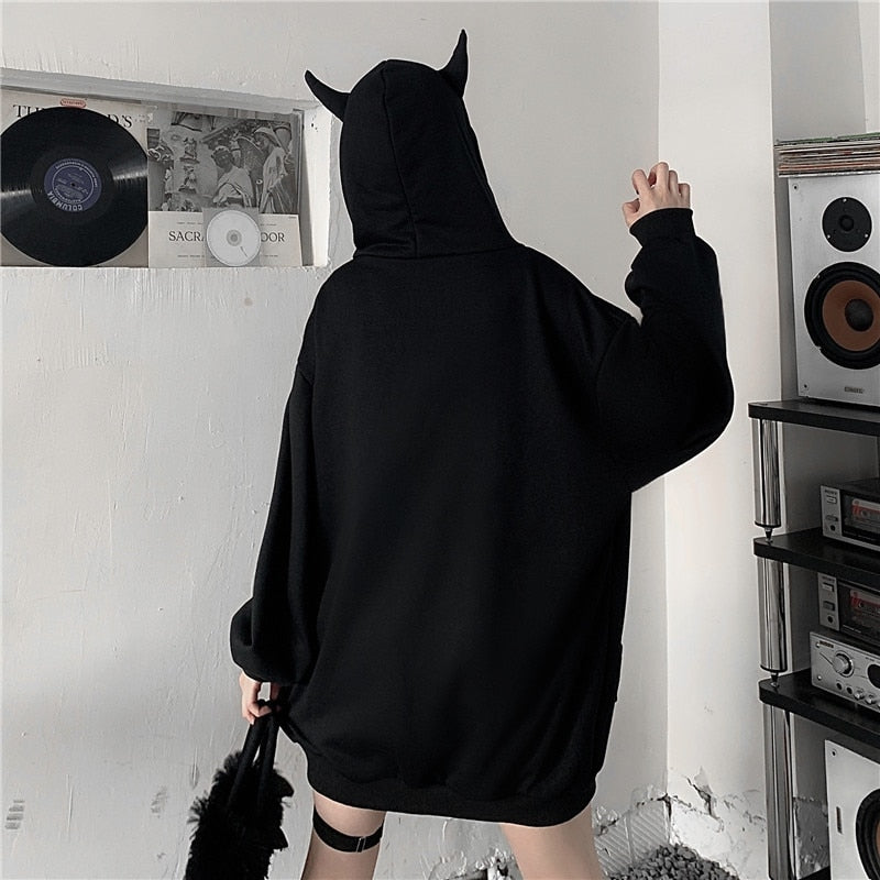 Gothic Harajuku Devil Horn Hoodie