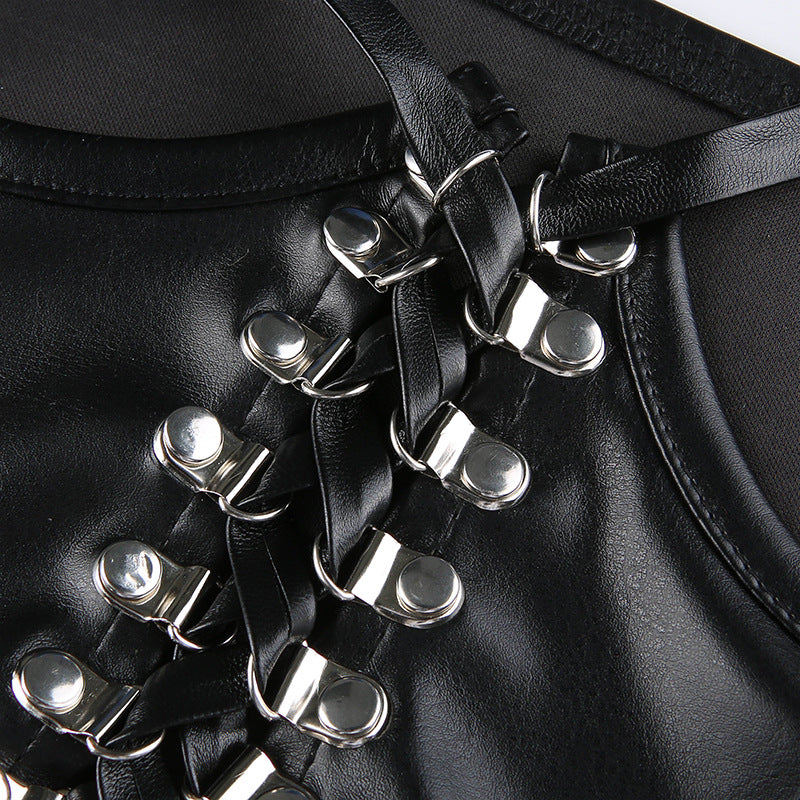 Gothic Lace Up Vest Corset Top