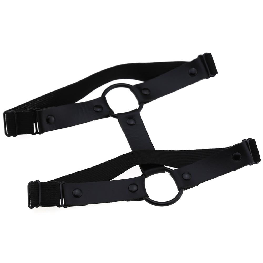 Gothic Grunge Black O-Ring Leg Thigh Harness