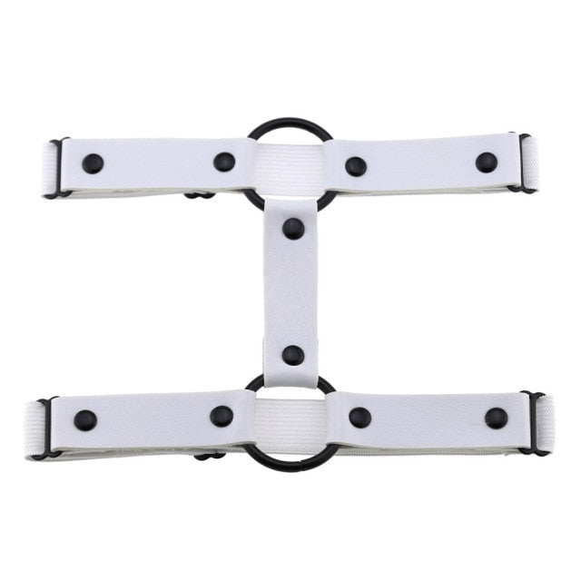 Gothic Grunge Black O-Ring Leg Thigh Harness