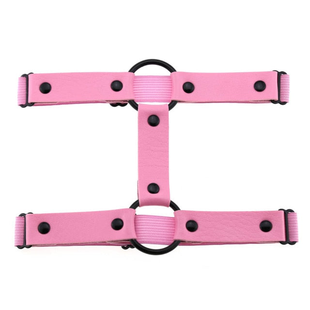 Gothic Grunge Black O-Ring Leg Thigh Harness