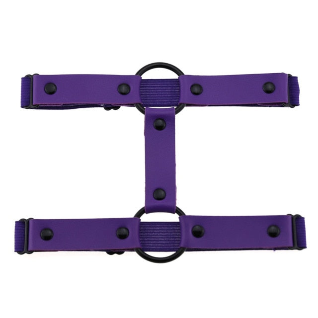 Gothic Grunge Black O-Ring Leg Thigh Harness