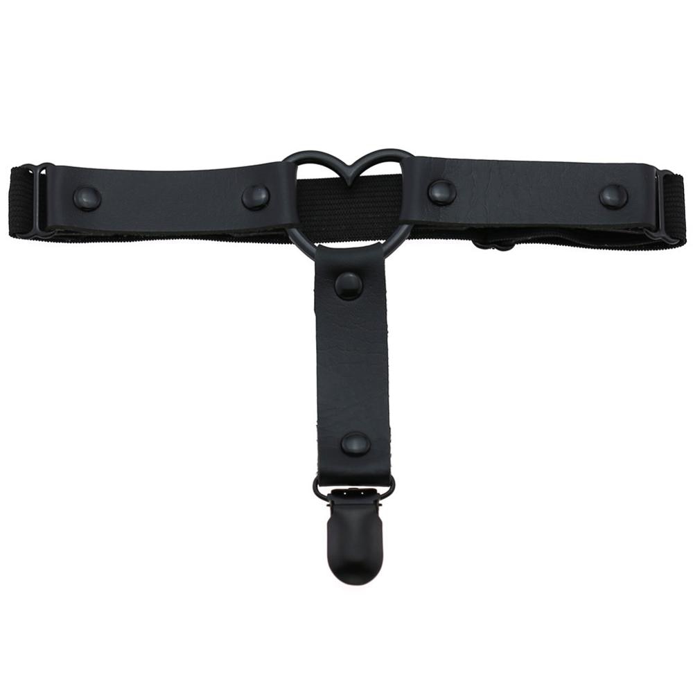 Gothic Grunge Black Heart Leg Thigh Harness