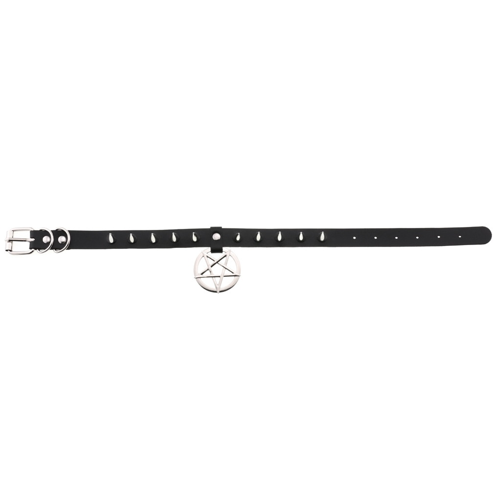 Gothic Spikes Pentagram Choker Necklace