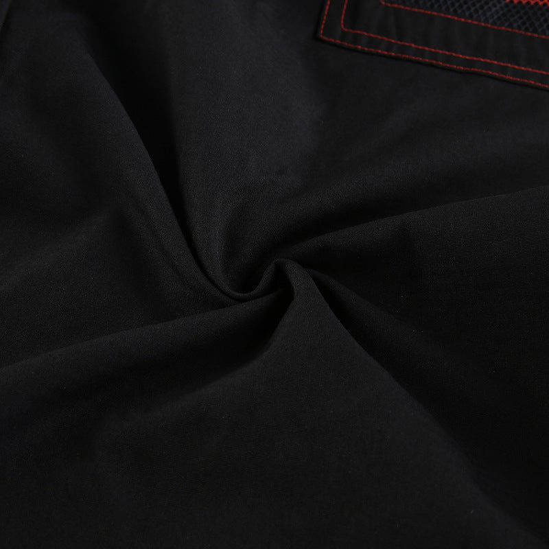 Gothic Grunge Y2K Strap Patchwork Trousers Pants