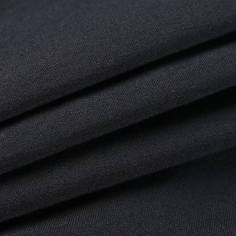 Gothic Punk Double Slit Straps Mini Skirt