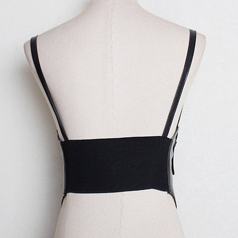 Gothic Punk Waist Corset Vest Harness