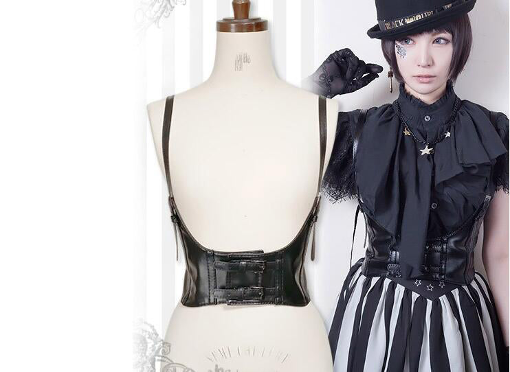 Gothic Punk Waist Corset Vest Harness