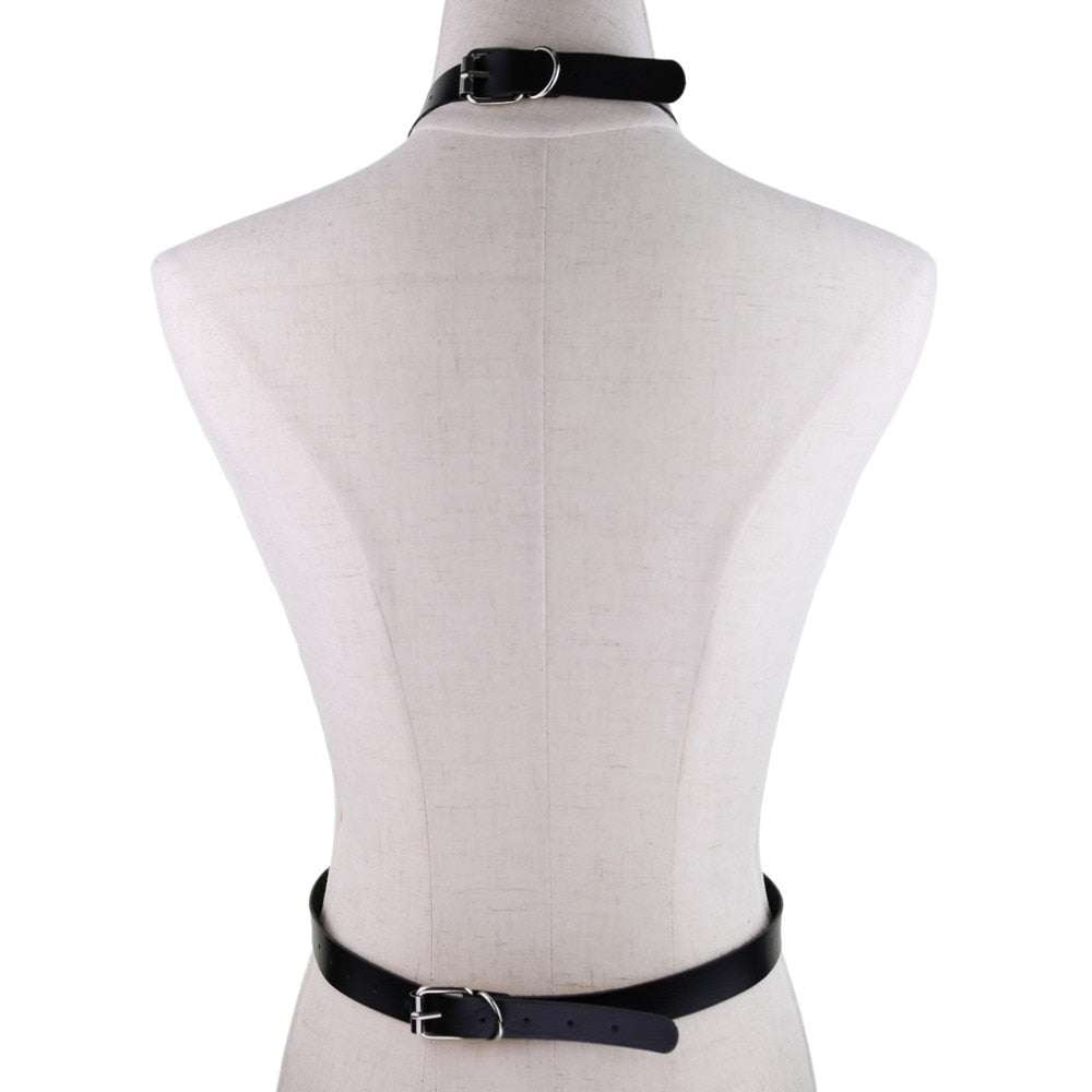 Gothic Chain Front Strap Body Harness