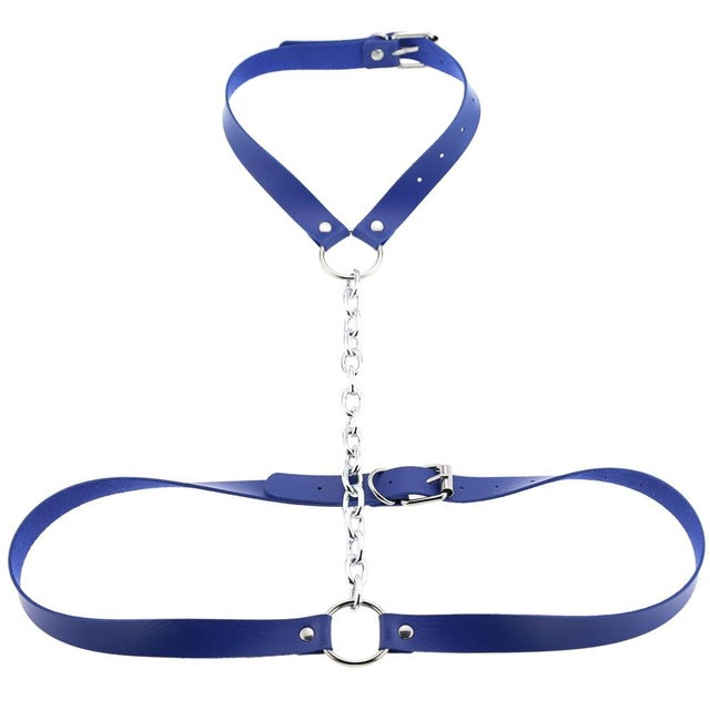 Gothic Chain Front Strap Body Harness