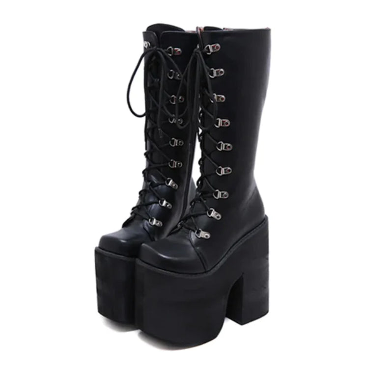Gothic Lace Up Extreme Platform Boots – ROCK 'N DOLL