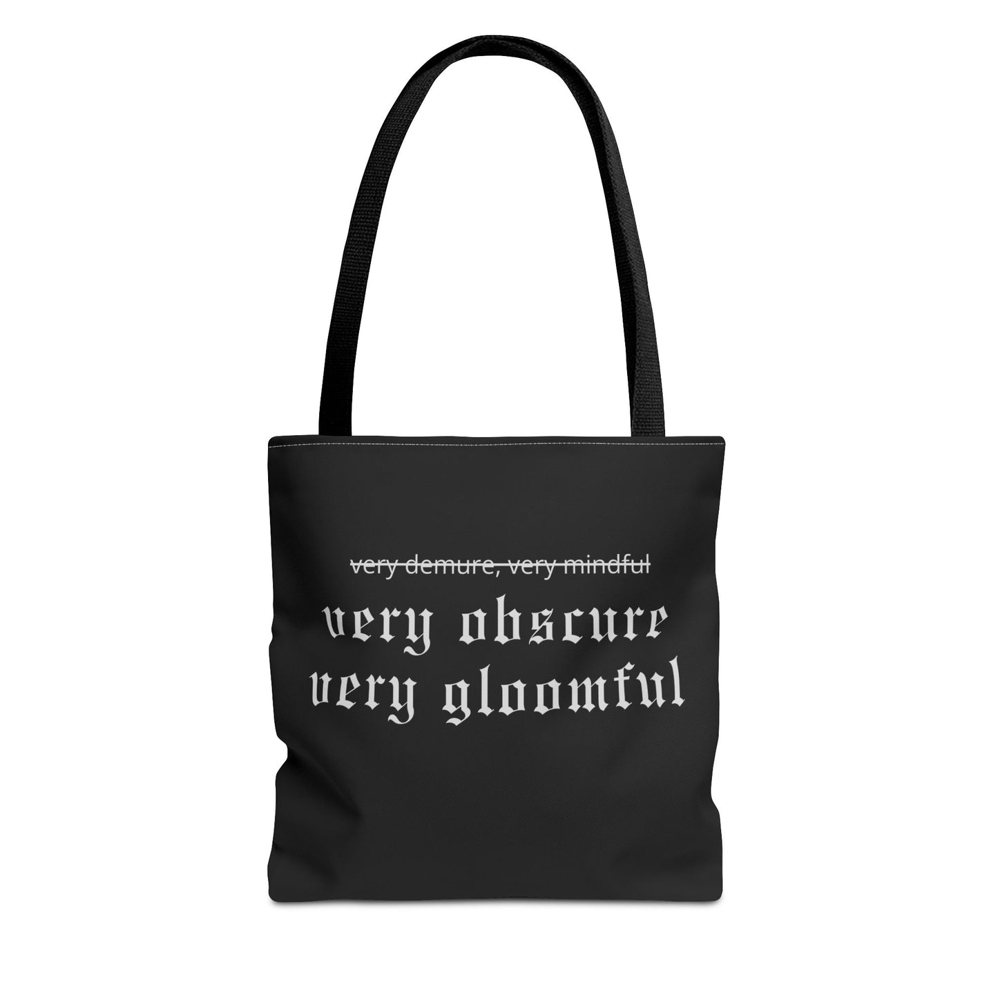 VERY OBSCURE VERY GLOOMFUL Alt Gothic Tote Bag