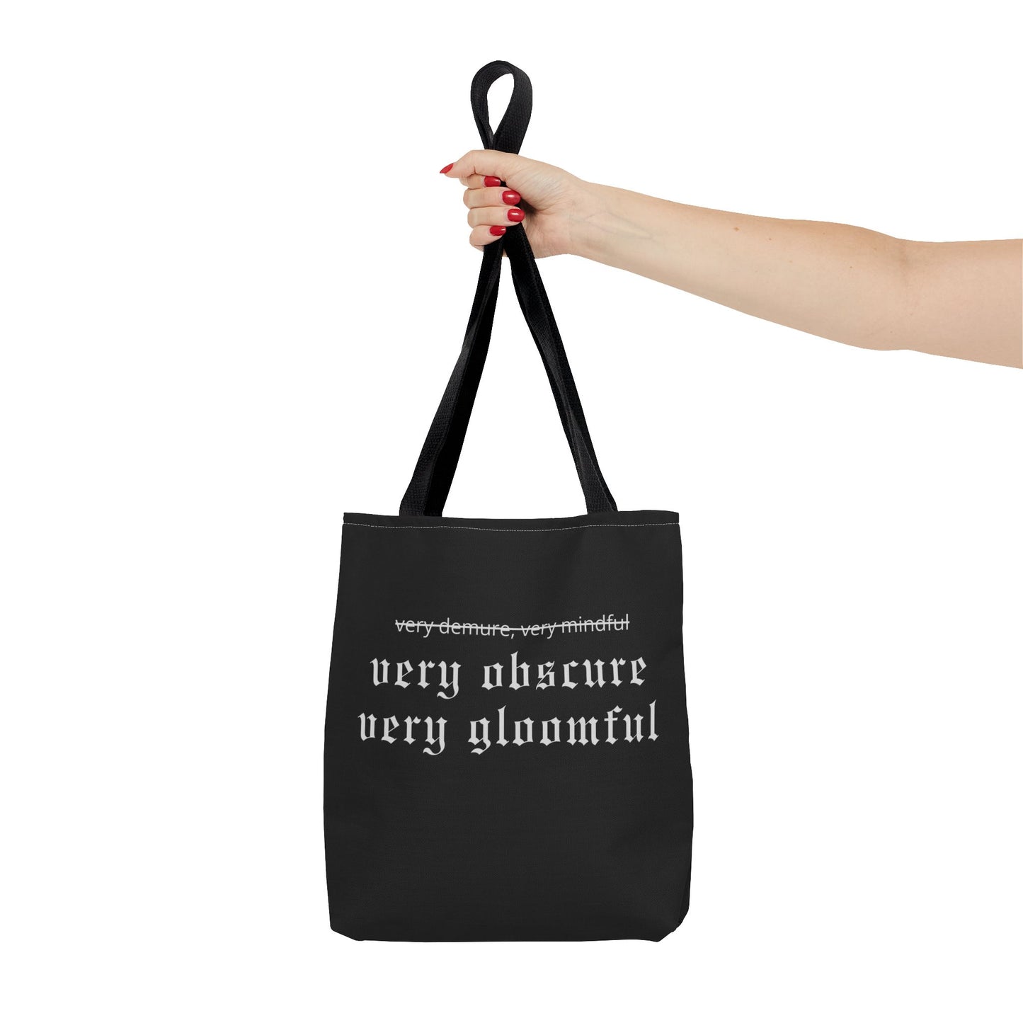 VERY OBSCURE VERY GLOOMFUL Alt Gothic Tote Bag