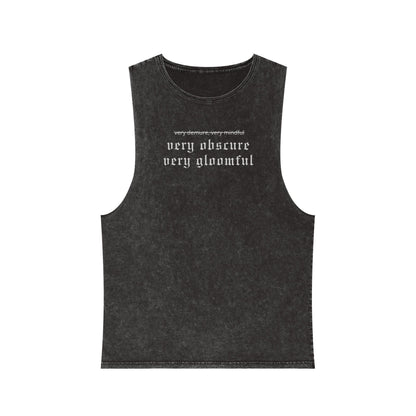 VERY OBSCURE VERY GLOOMFUL Alt Gothic Stonewash Tank Top